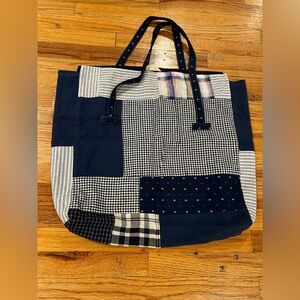 la reunion x madewell collaboration large patchwork tote bag